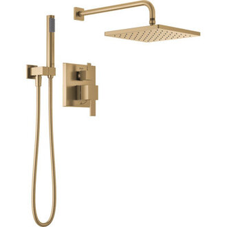 Modern Raincan Square Shower System Rain Shower Head with Handheld Spray Shower Faucet Set