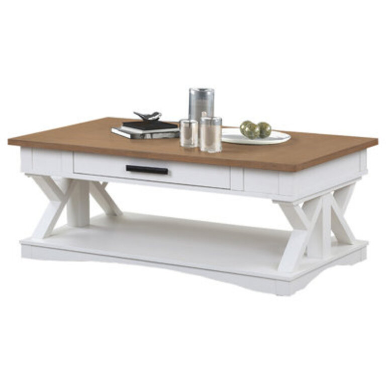 Bankston Floor Shelf Coffee Table with Storage