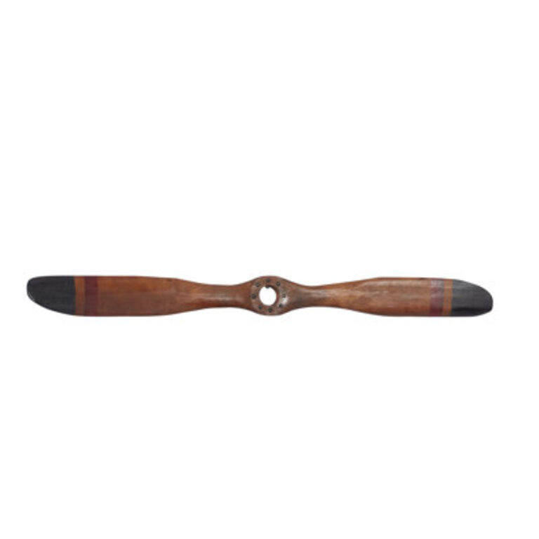 Dayina Wood 2 Blade Airplane Propeller Brown Wall Decor with Aviation Detailing