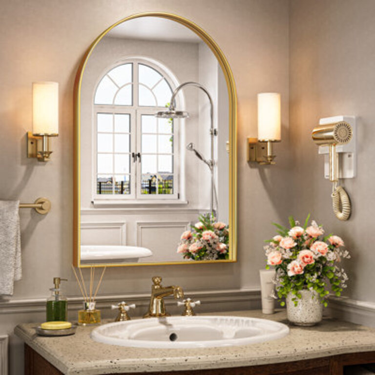 Axia Metal Arch Wall Mounted Mirror