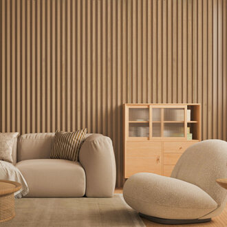 4 PCS 10394x57 Slat Solid Wood Wall Paneling for Interior and Ceiling Decoration1645 sqftCase