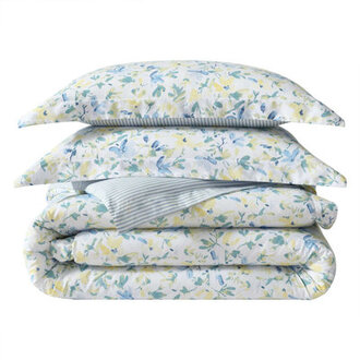 Laura Ashley Nora Blue Cotton Comforter Bonus Set