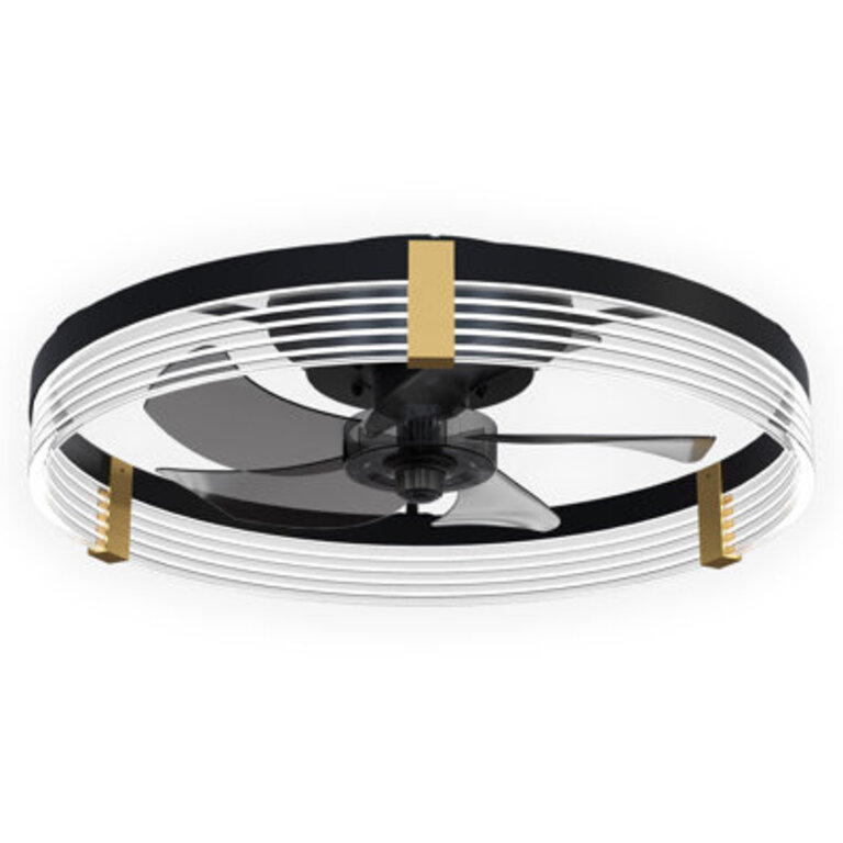 Kordae Indoor Bedroom Flush Mount Ceiling Fan with Light