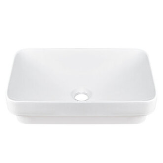 DeerValley Ally 19 x 12 Drop-In Bathroom Sink Semi-Recessed Vessel Sink Rectangular Above Counter Basin