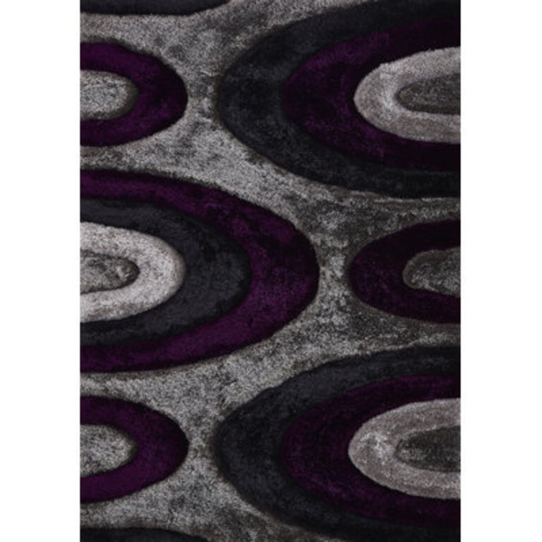 Thionville Shag PurpleGray Area Rug