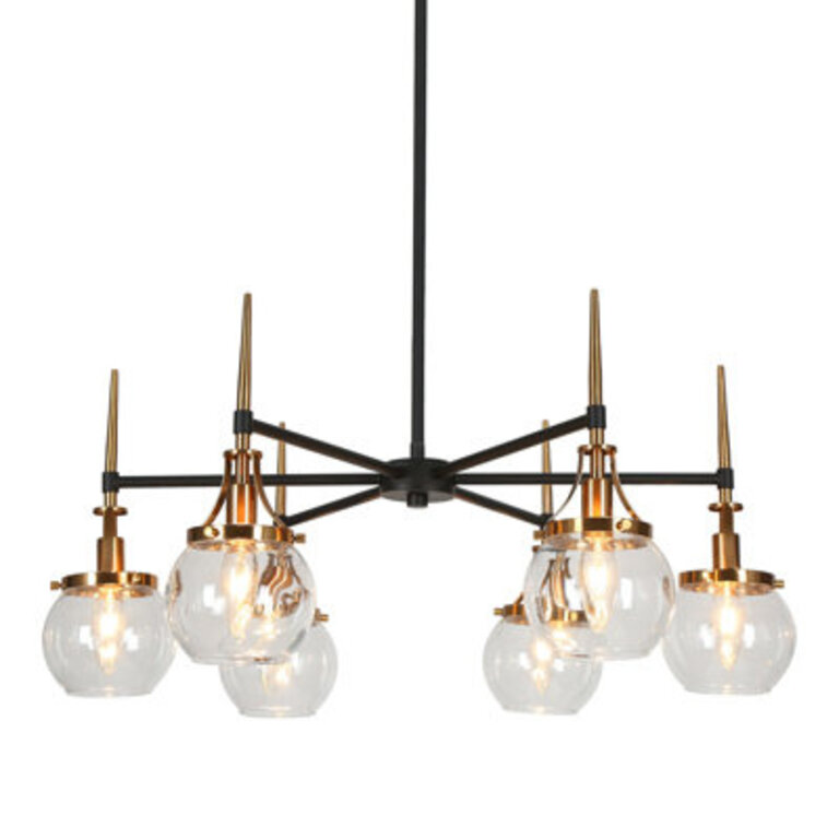 Loram 6 - Light Wagon Wheel Chandelier