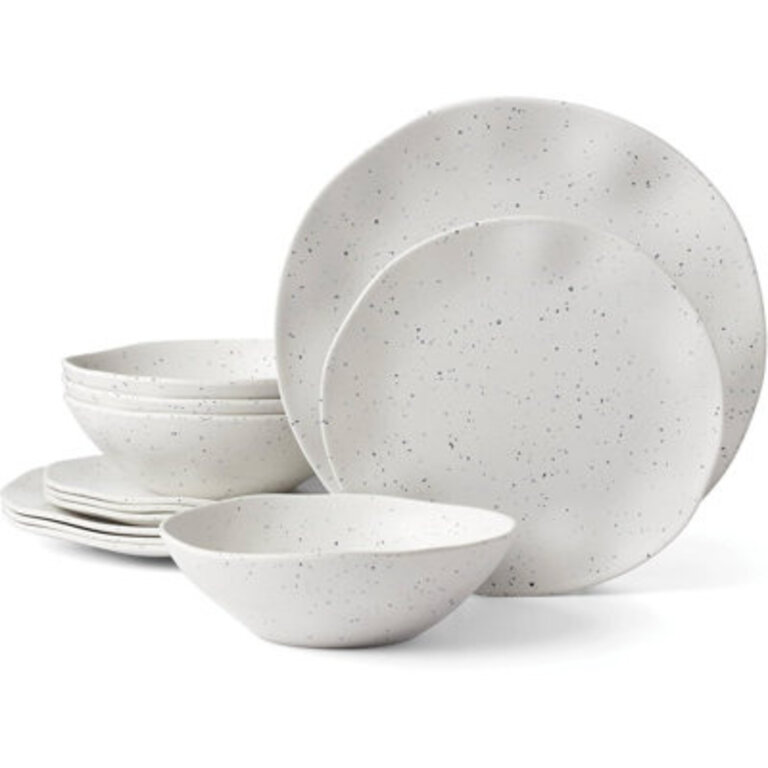 Oneida Terrazzo Melamine 12 Piece Dinnerware Set