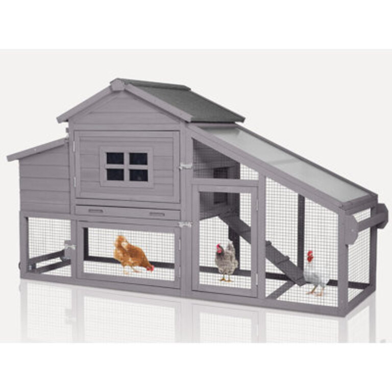 Wooden Chicken Coop with Chicken Run