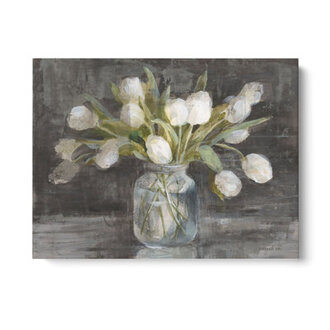 April Tulip Print on Canvas by Danhui Nai Floral Wall Art