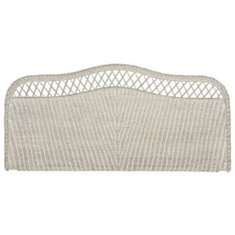 Almus WickerRattan Solid Wood Panel Headboard