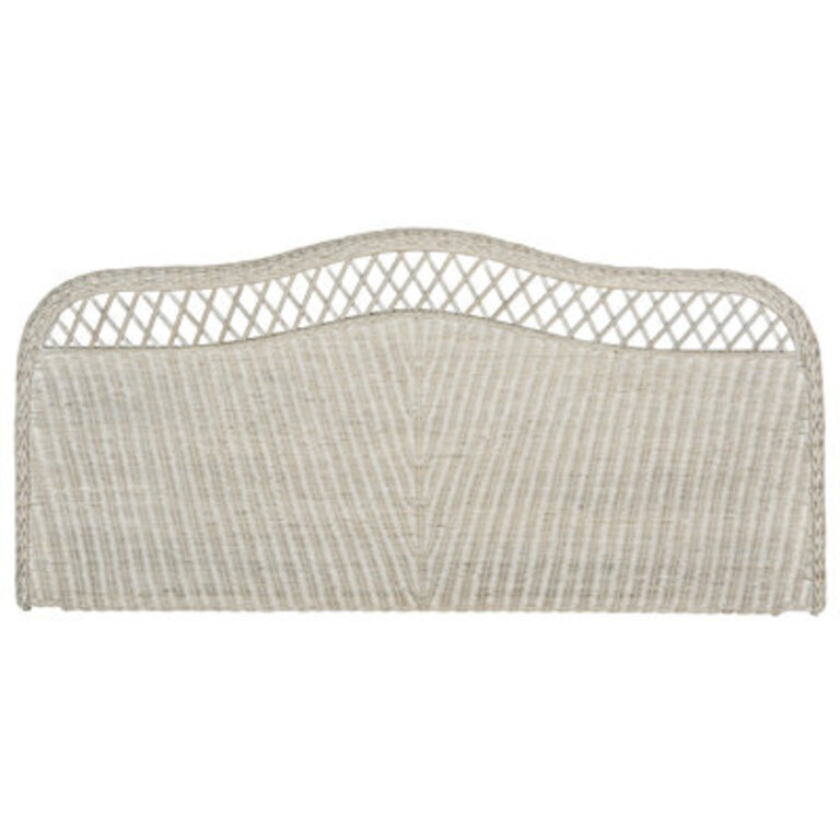 Almus WickerRattan Solid Wood Panel Headboard