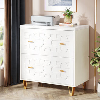 2-Drawer Lateral File Cabinet Modern Filing Cabinet