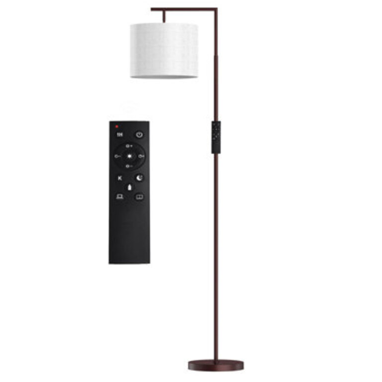 Haileyville 64 Arched Floor Lamp with Remote Control and Bulb Included