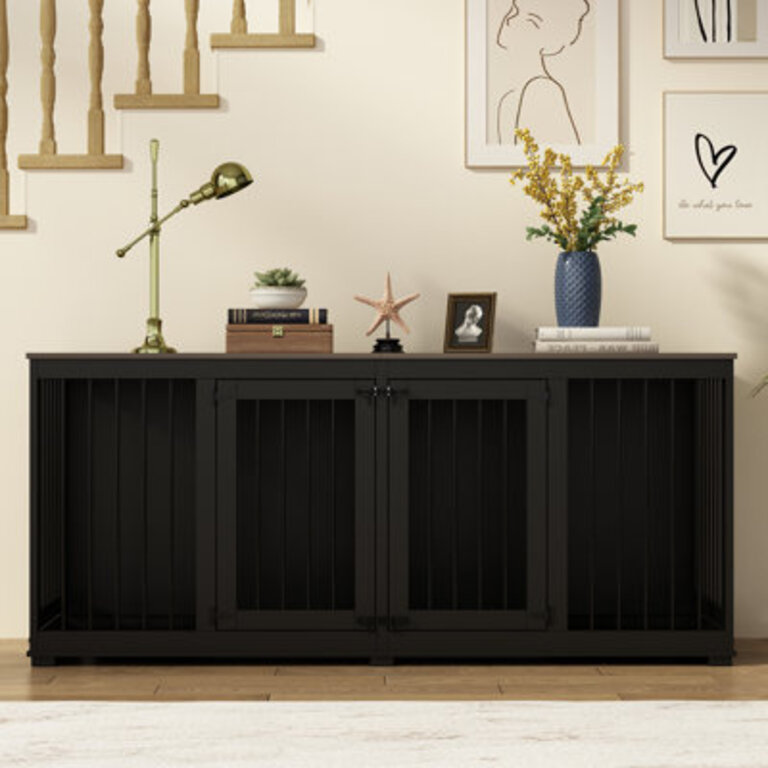 Large Dog Crate With Tray and Divider