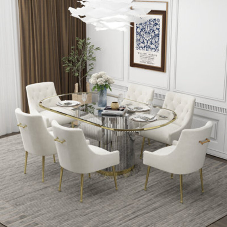 Mayreli Tufted Velvet Side Chair Dining Chair