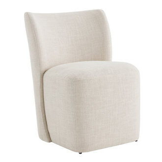 Madie Upholstered Dining Chair with Casters