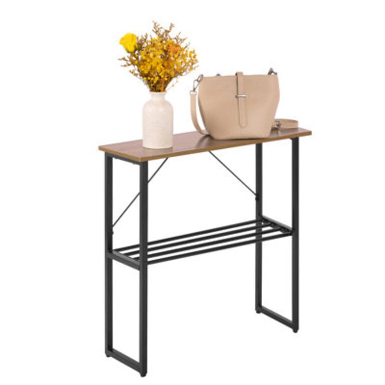 Mekeia 245 Tall Narrow End Table with Shelf