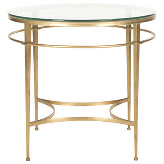 Genevieve Glass Top End Table