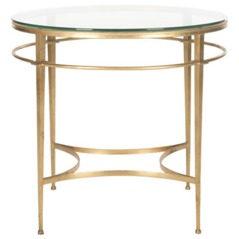 Genevieve Glass Top End Table