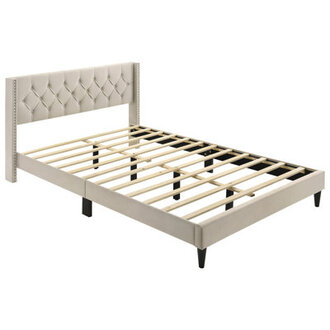 Malinalli Modern Tufted Wingback Upholstered Platform Bed