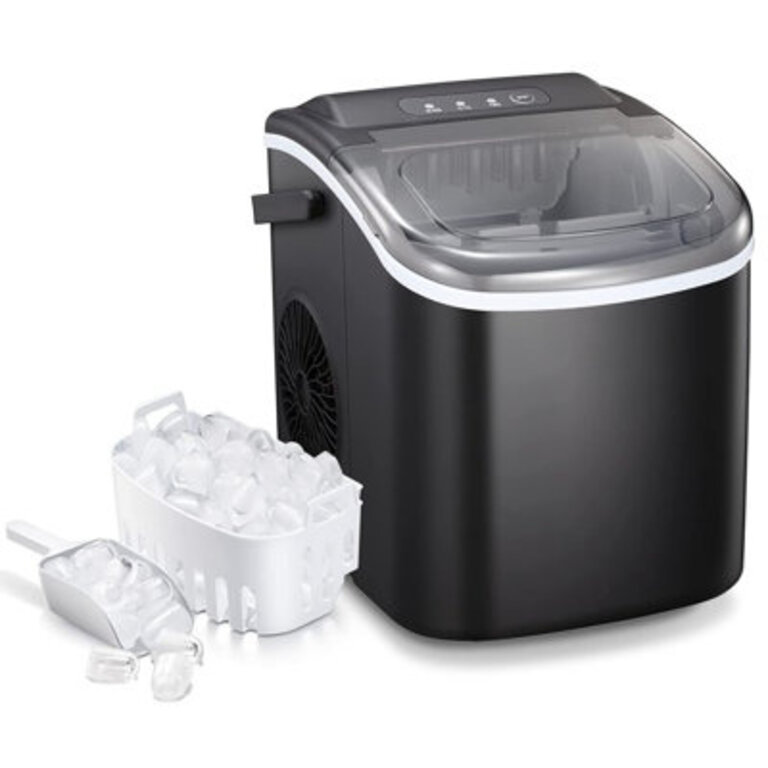RWFLAME 26 LbDaily Production Bullet Ice Countertop Ice Maker Self-Cleaning Ice Makers