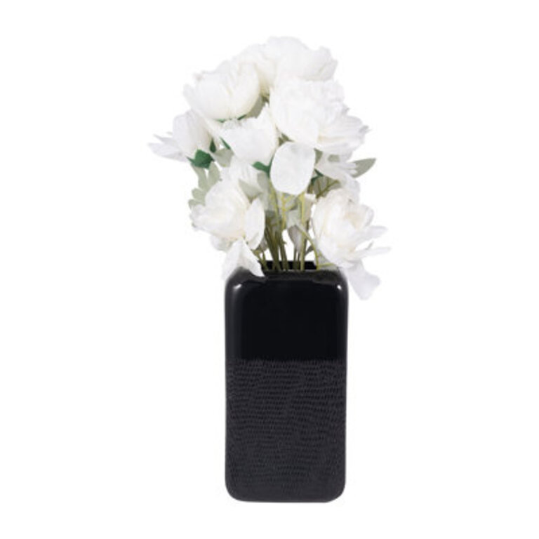 Modern Rounded Flower Vase for Home Decor - Decorative Table Vase for Living Room or Entryway Accent
