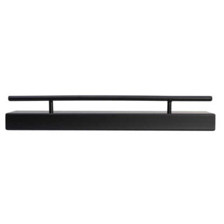 MELANNCO Distressed Black 24-inch Railing Shelf