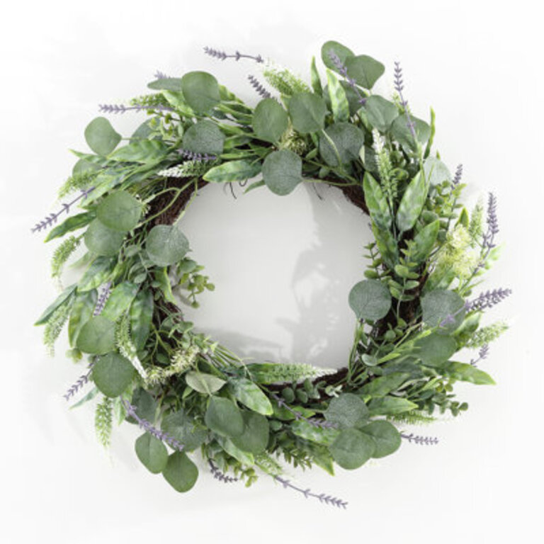 Eucalyptus and Fennel 22 PVC Wreath