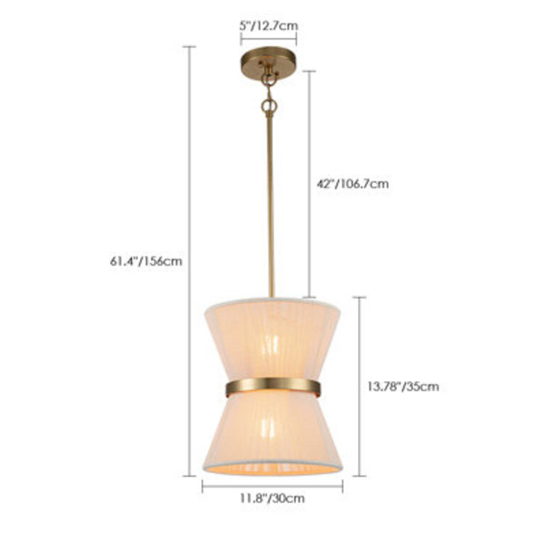 Claretta 2 - Light Bleached Natural RopePatinaed Brass Finish