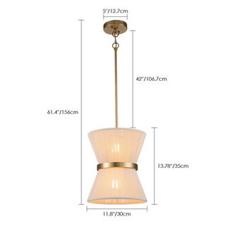 Claretta 2 - Light Bleached Natural RopePatinaed Brass Finish