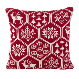 Nederland Holiday Fair Isle Square Throw Pillow
