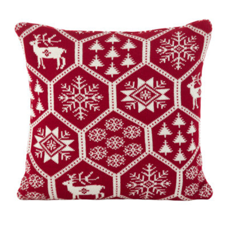 Nederland Holiday Fair Isle Square Throw Pillow