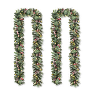 Soperton 6 Christmas Garland with 50 Warm Lights and Timer