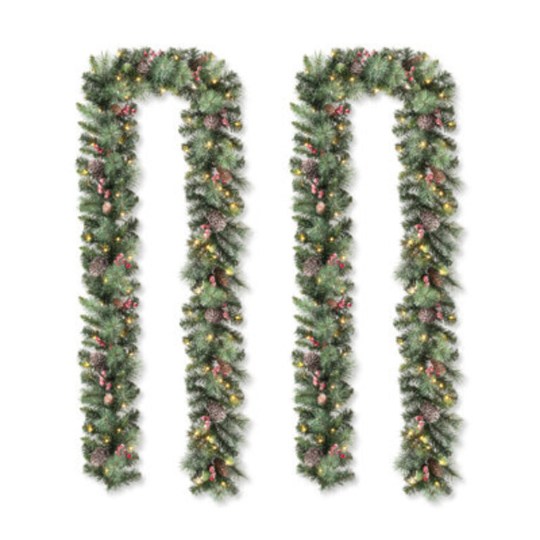 Soperton 6 Christmas Garland with 50 Warm Lights and Timer