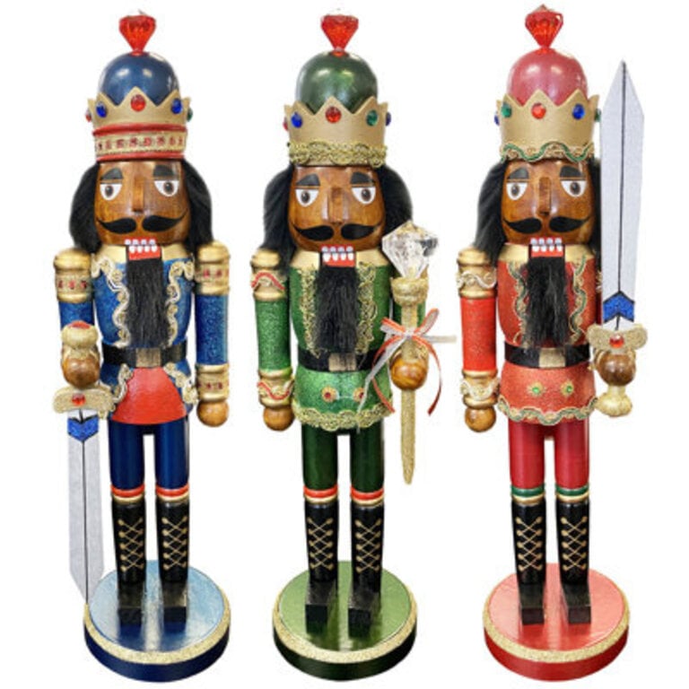 3 Piece Bejeweled King Nutcracker Set