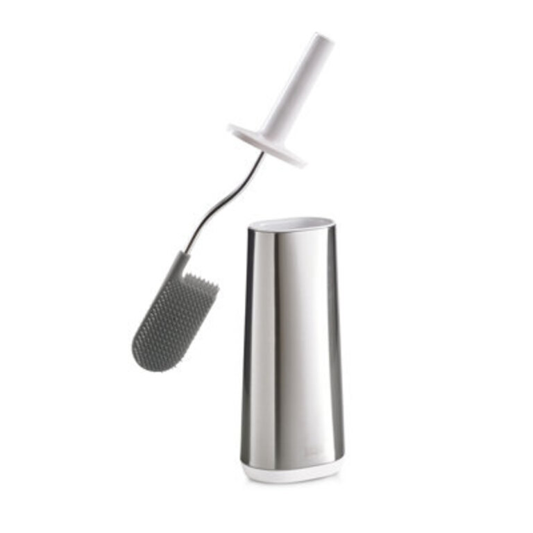 Joseph Joseph Flex Steel Anti-Drip Toilet Brush with Stainless Steel Holder