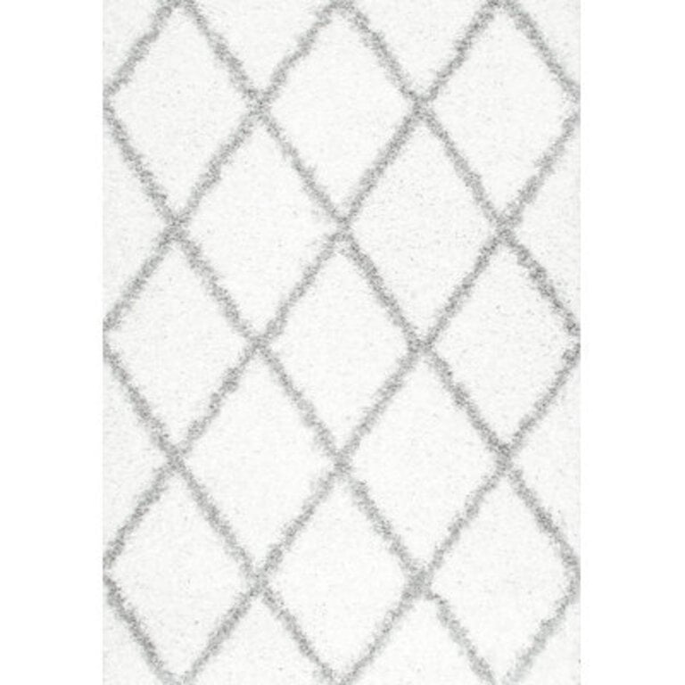 Darryll Moroccan Shag Performance Off-White Area Rug