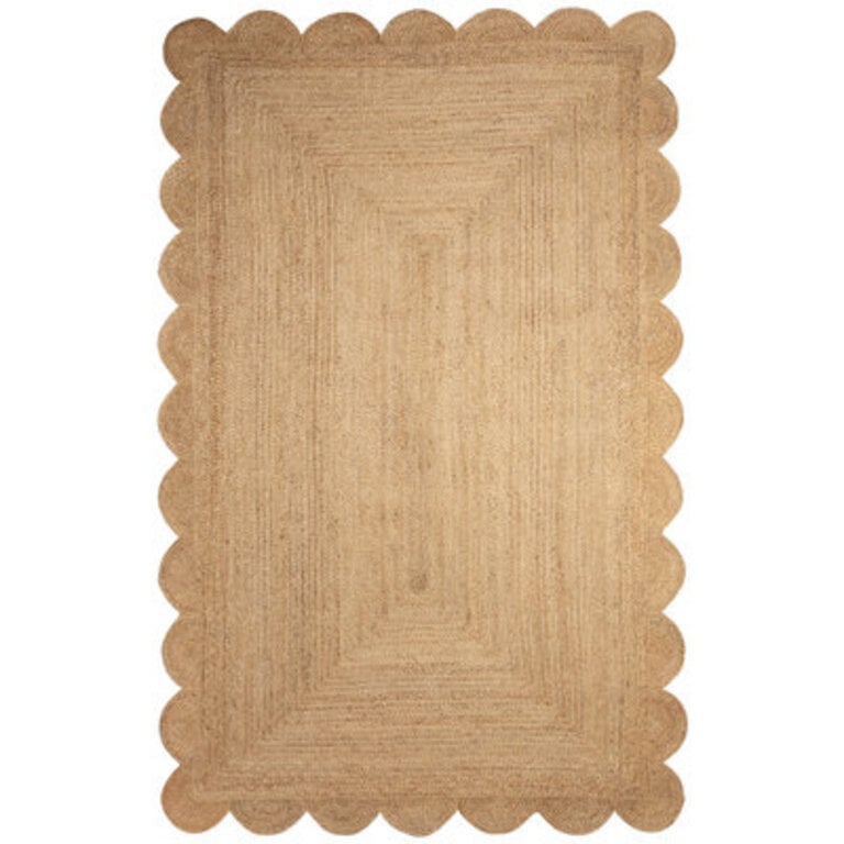 Benefield Scalloped Edge Indoor Rug Natural