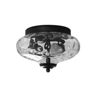 Darrus 2 - Light Water Pattern Glass Flush Mount