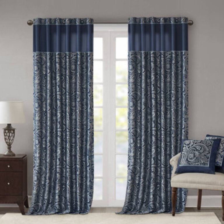 Aubrey Jacquard Curtain Panel Pair