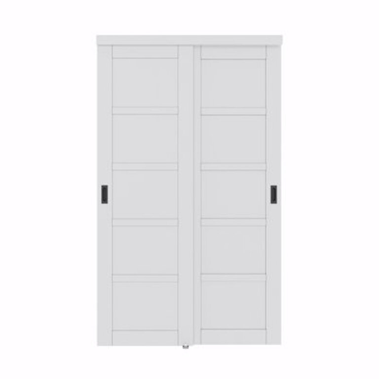 Paneled Pantry Closet Sliding Doors With Hardware  Handles Assembly Required