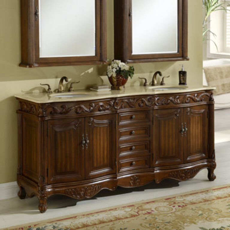 Aurillac 72 Double Bathroom Vanity Set