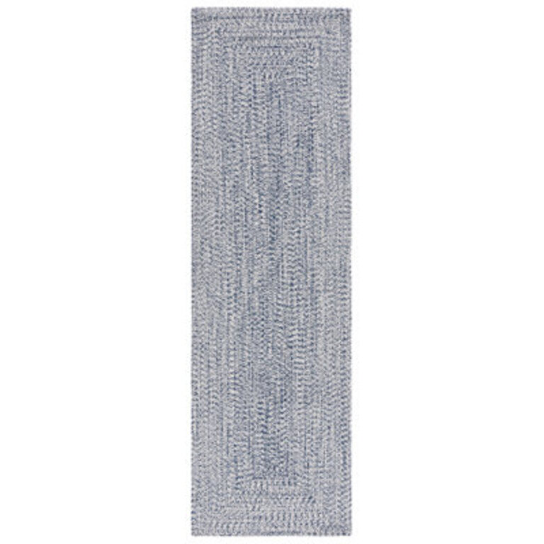 Trombetta Hand Woven Area Rug in Dark BlueIvory