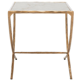 Evelynn Genuine Marble End Table