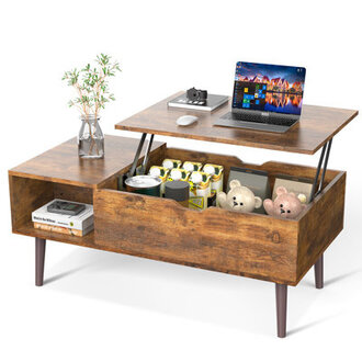 Irfaan Lift Top Extendable Coffee Table With Storage