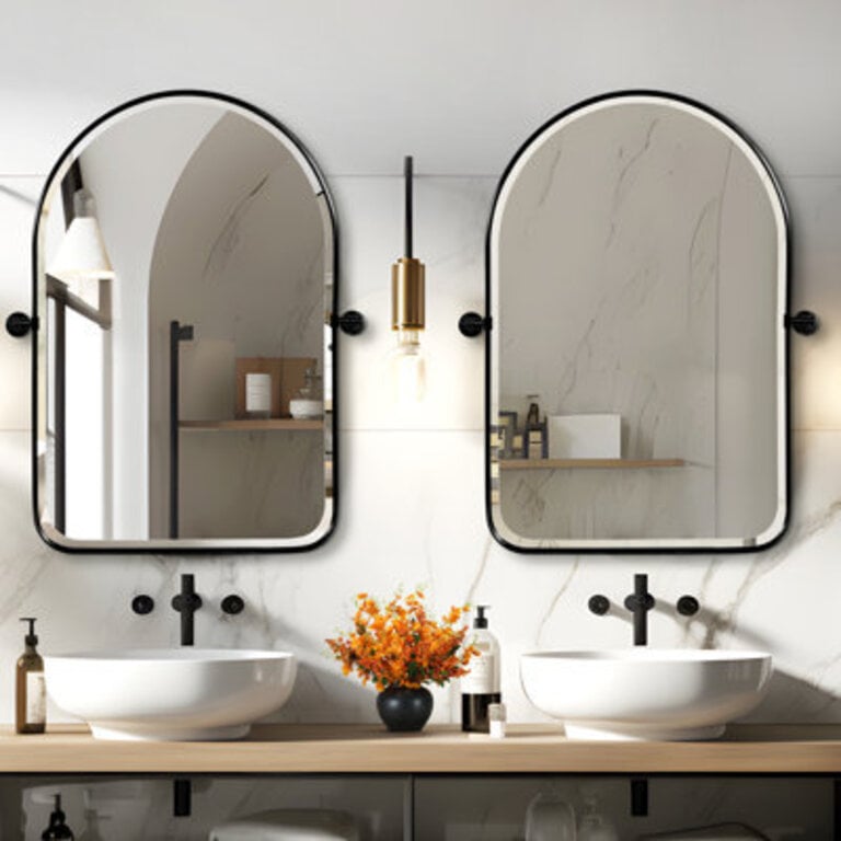 Quesenberry Metal Arch Wall Mirror