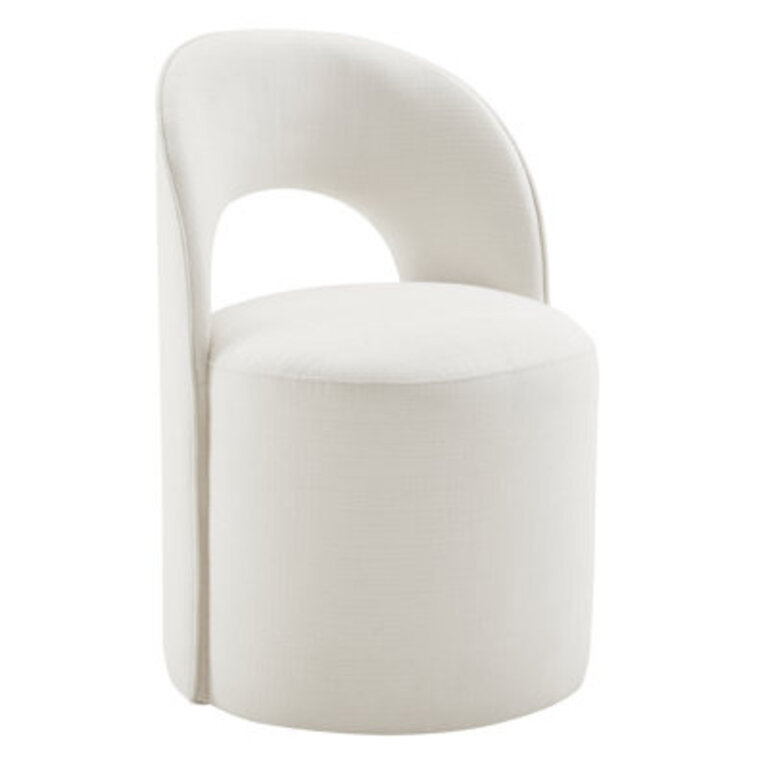 Neta Upholstered Side Chair With Caster Wheels