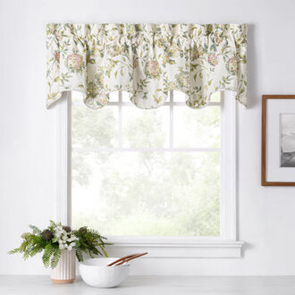 Erie Floral Scalloped 70 Window Valance