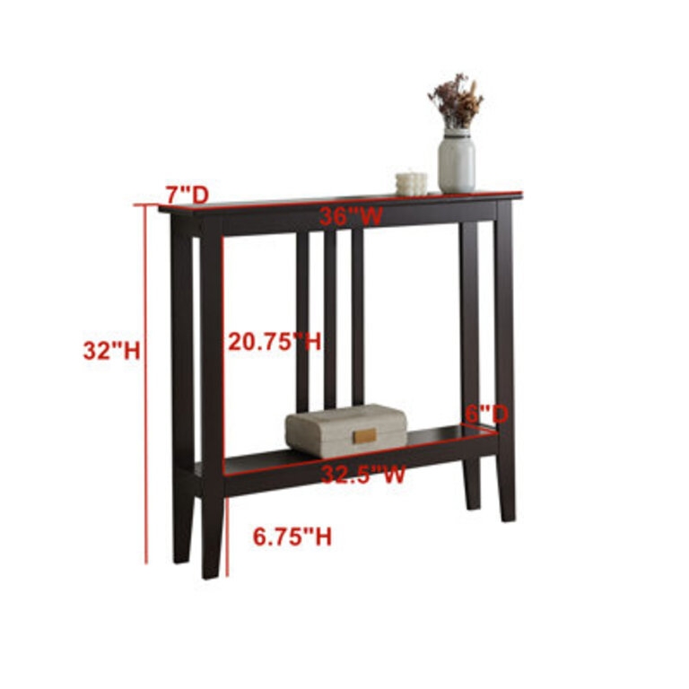 Aubreyana Entryway Table - Narrow Console Table - Console Table with Storage - Hallway Decor - Wood Console Tables for Entryway - Narrow Console Sofa Side Table