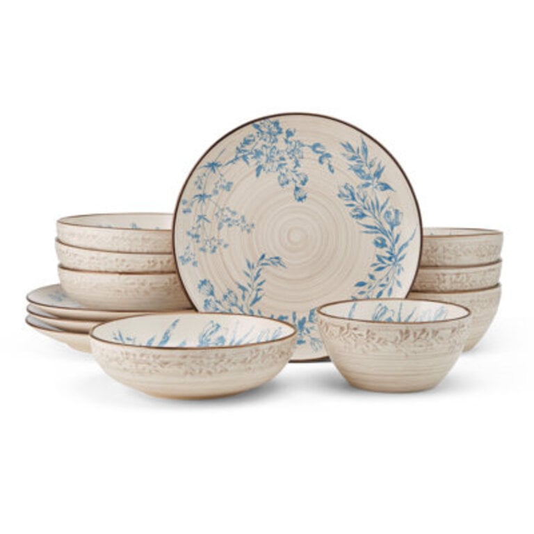 Salma 12-Piece Stoneware Dinnerware Set Service for 4